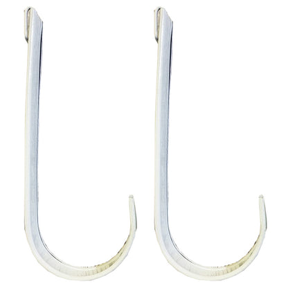Two ivory white metal replacement hangers for a balcony hanging planter.