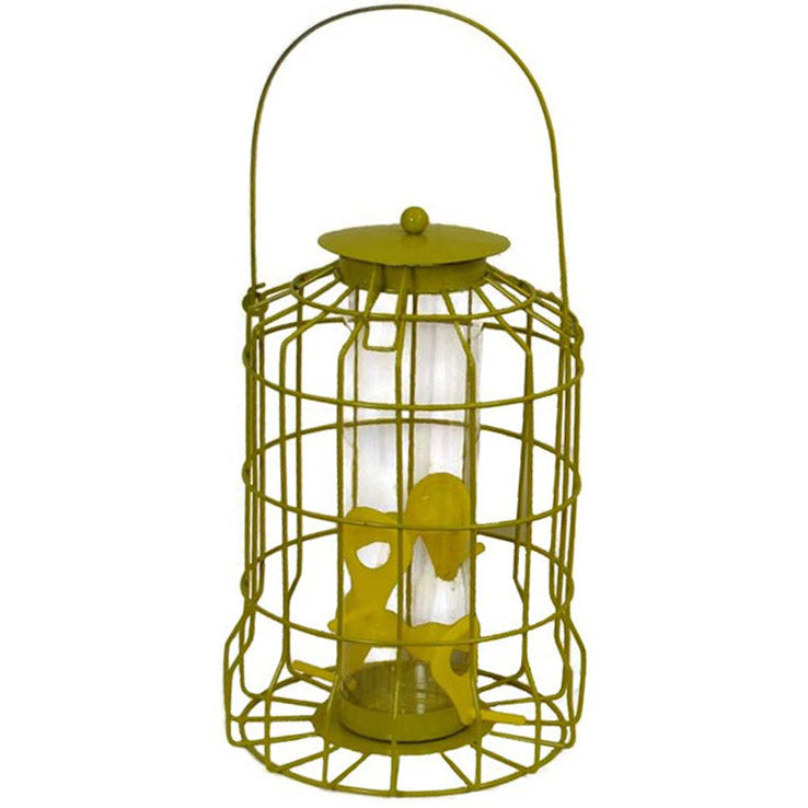 Hanging Squirrel Proof Seed Bird Feeder Vibrant Yellow from Pack of 3 Feeders GFC610