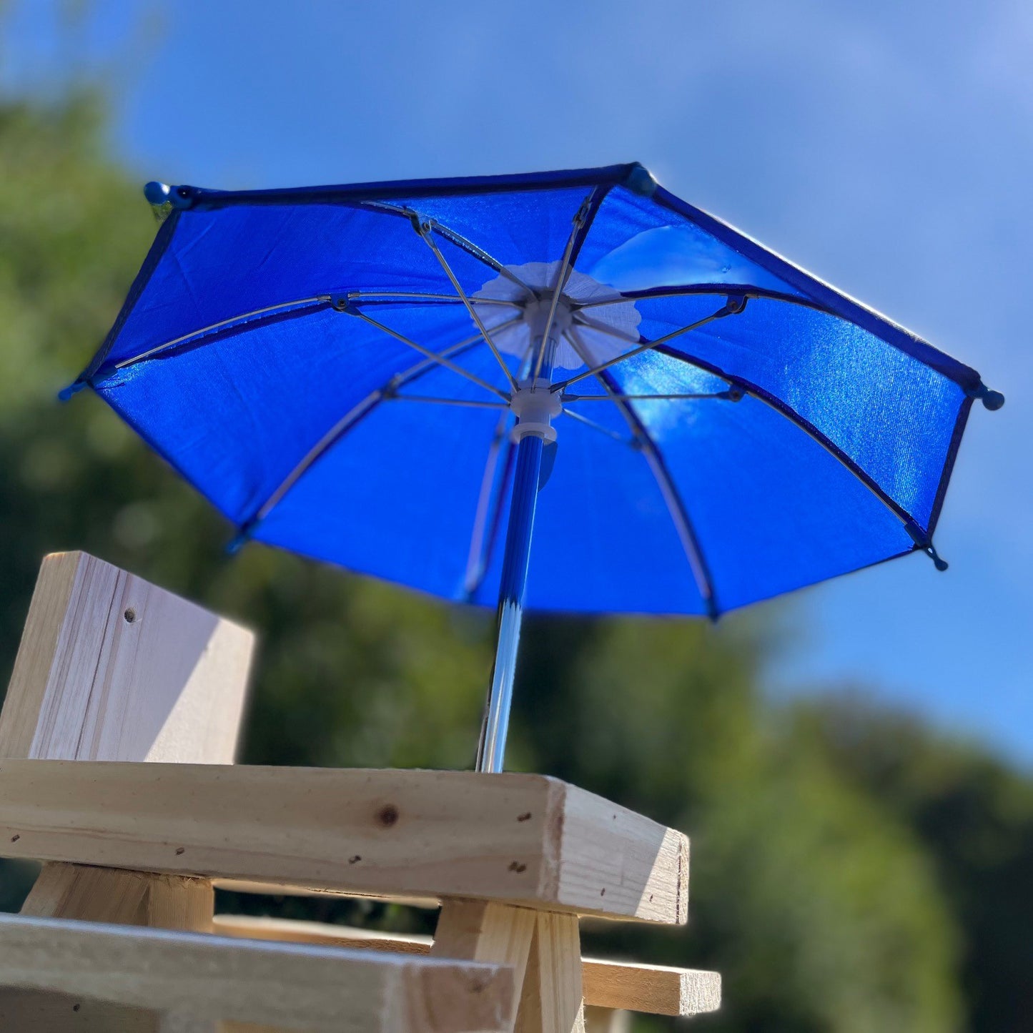 Wooden Wildlife Squirrel Feeder Picnic Table with Mini Umbrella