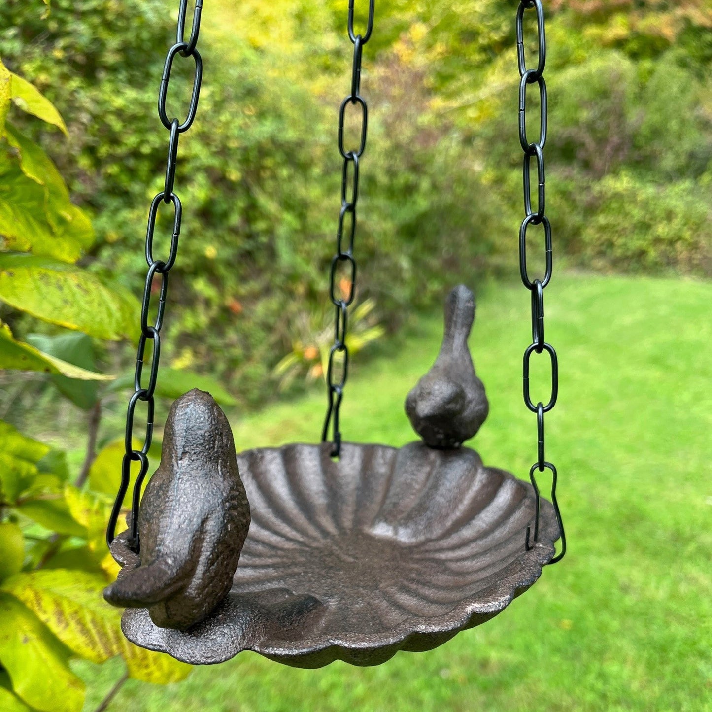 Hanging Cast Iron Garden Bird Bath (Set of 2)