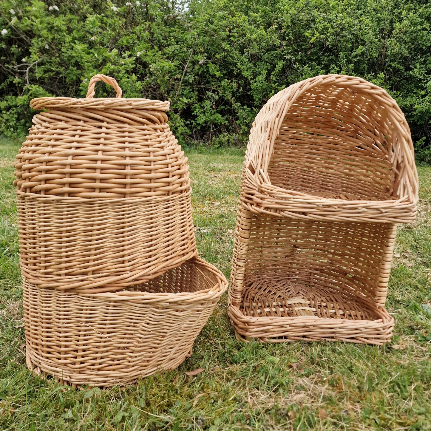 Willow Potato Hopper And Vegetable Storage Basket Set