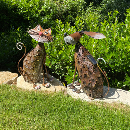 Dog and Cat Solar Garden Light Ornaments