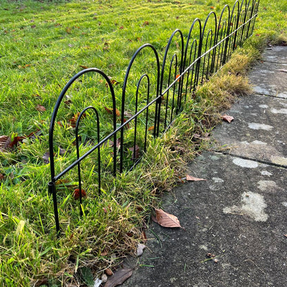 Bar Bow Top Design Steel Garden Lawn Edging (45cm x 41cm) - 10 Panels