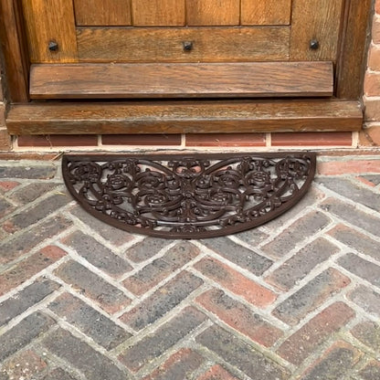 Ornate Semi Circular Cast Iron Doormat