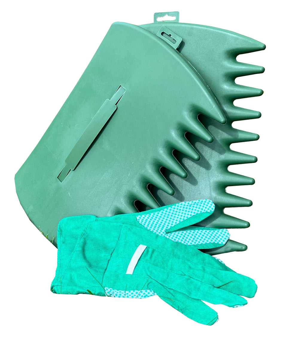 Garden Leaf Grabber Scoops & Gloves Set