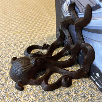 Cast Iron Octopus Decorative Bookends (Set of 2)