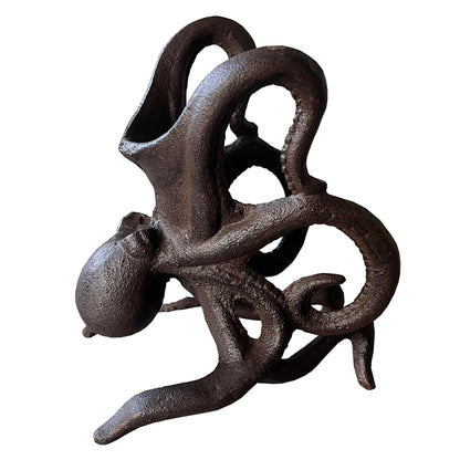 Cast Iron Octopus Shaped Wine Bottle Holder Stand