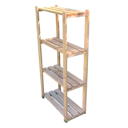 4 Tier Wooden Shelving Storage Rack