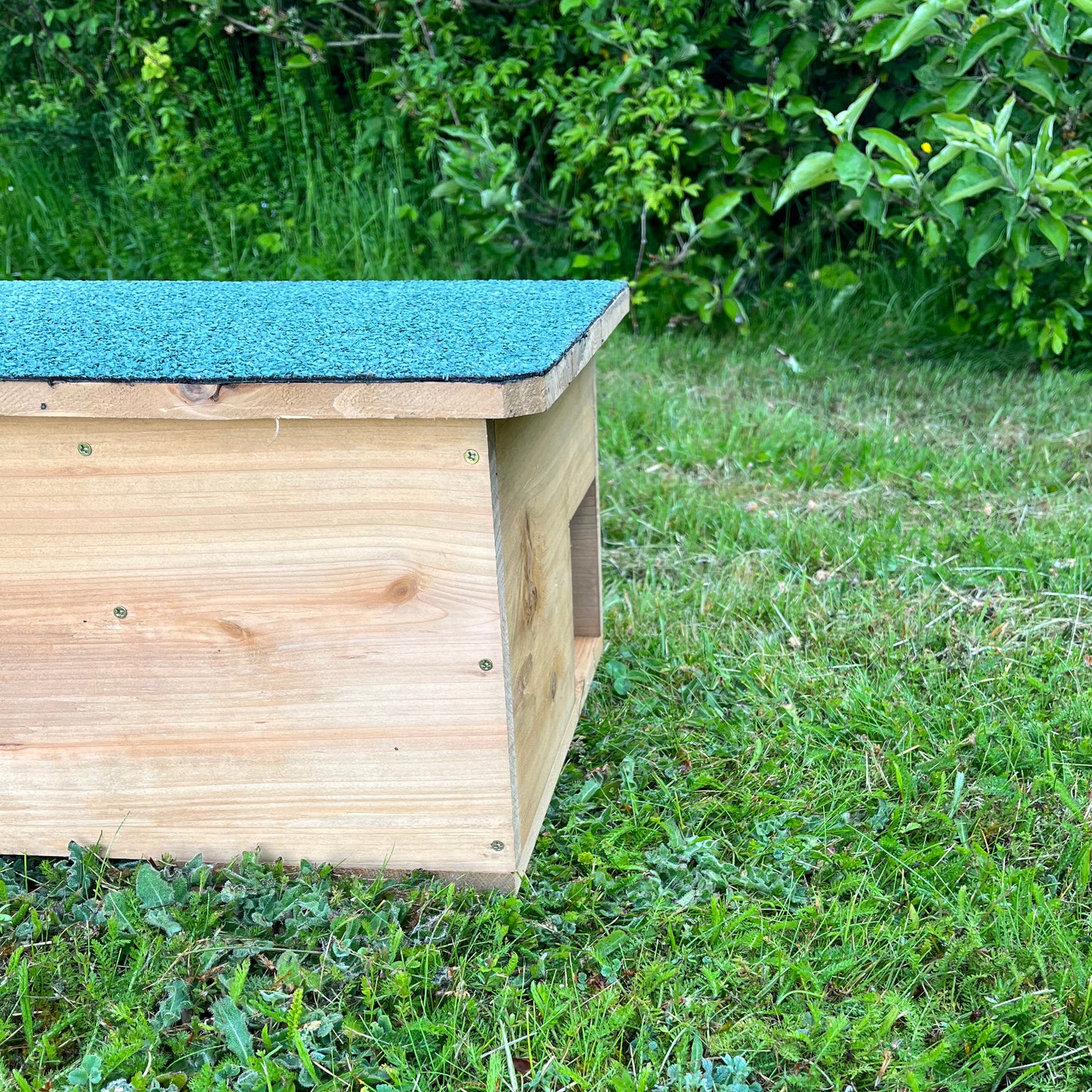 Wooden Hedgehog Feeding Station House