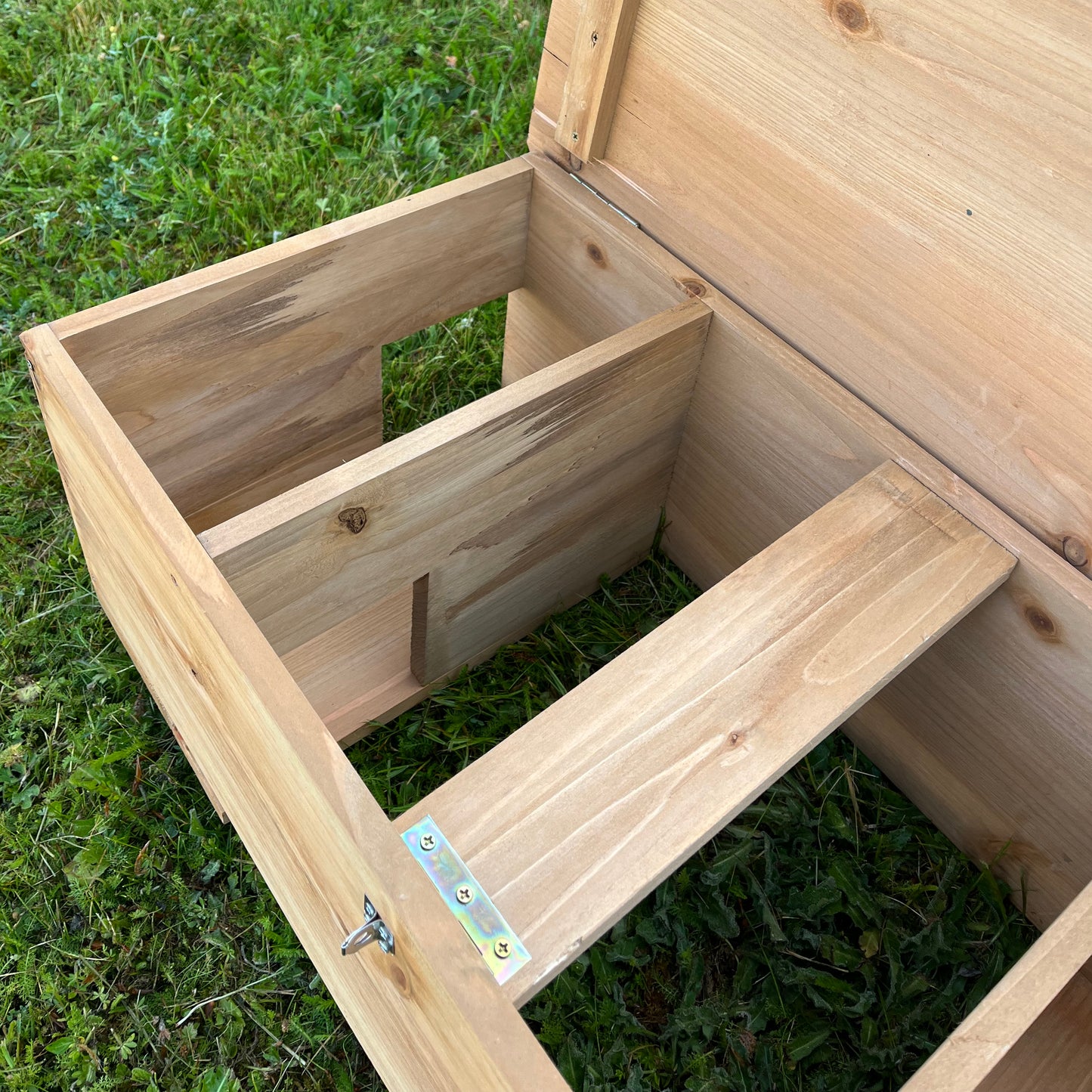 Wooden Hedgehog Feeding Station House