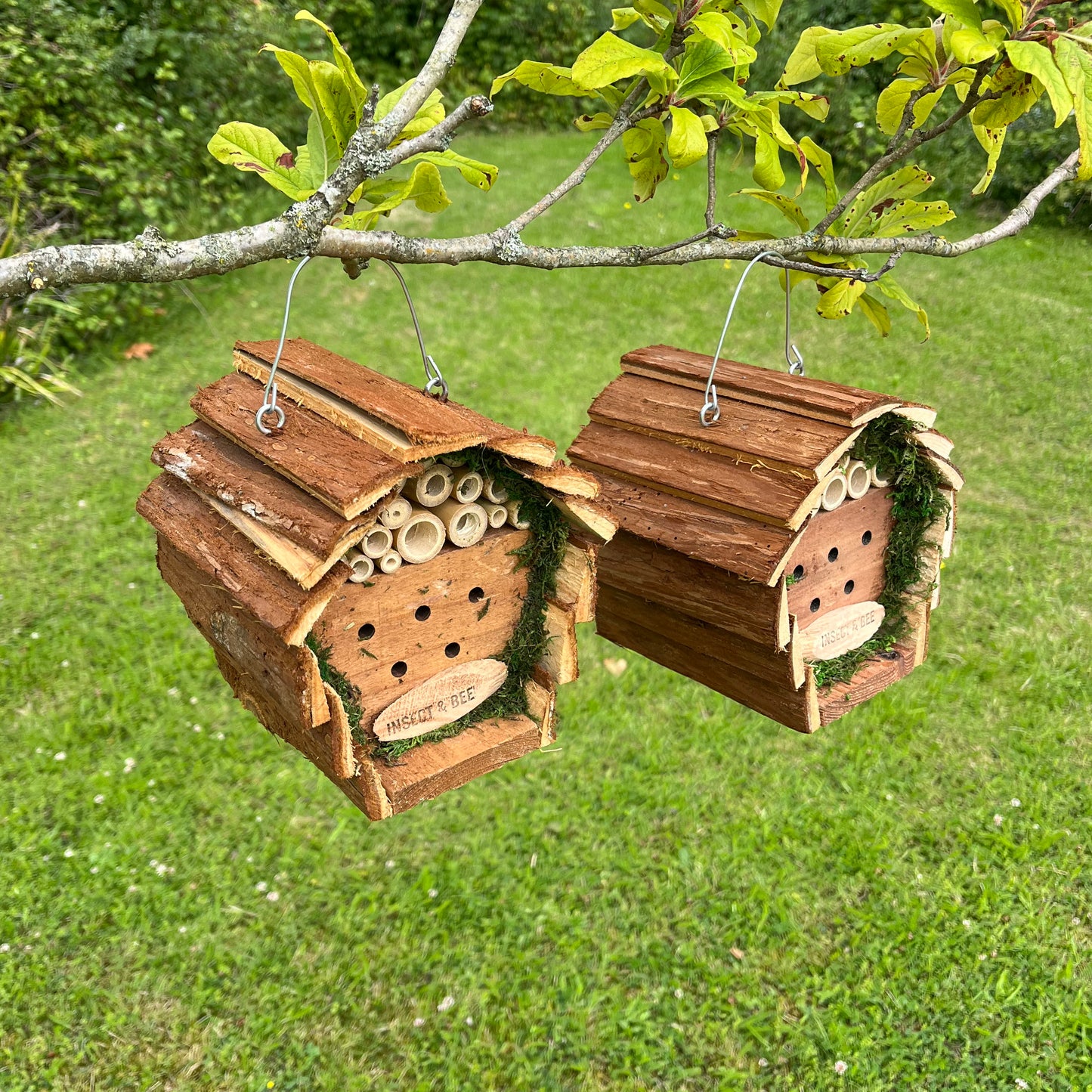 Wooden Hanging Insect, Bug and Bee Hotel (Set of 2)