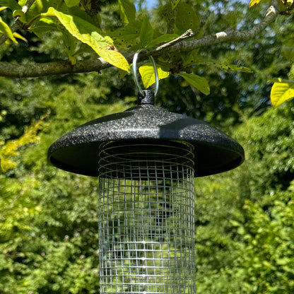 Large Hanging Steel Bird Nut Feeder (Set of 2)