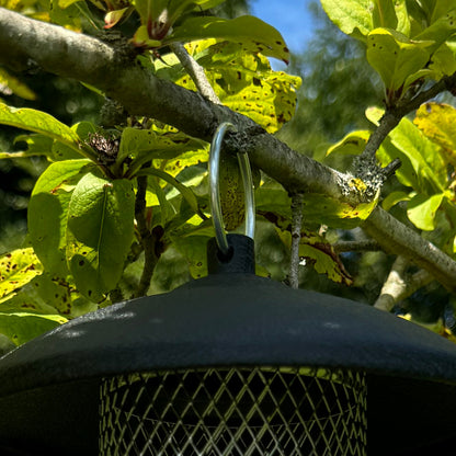 Large Hanging Steel Bird Suet and Fat Ball Feeder