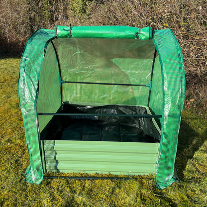 Metal Raised Vegetable Bed & Reinforced Grow Tunnel (100cm x 100cm)