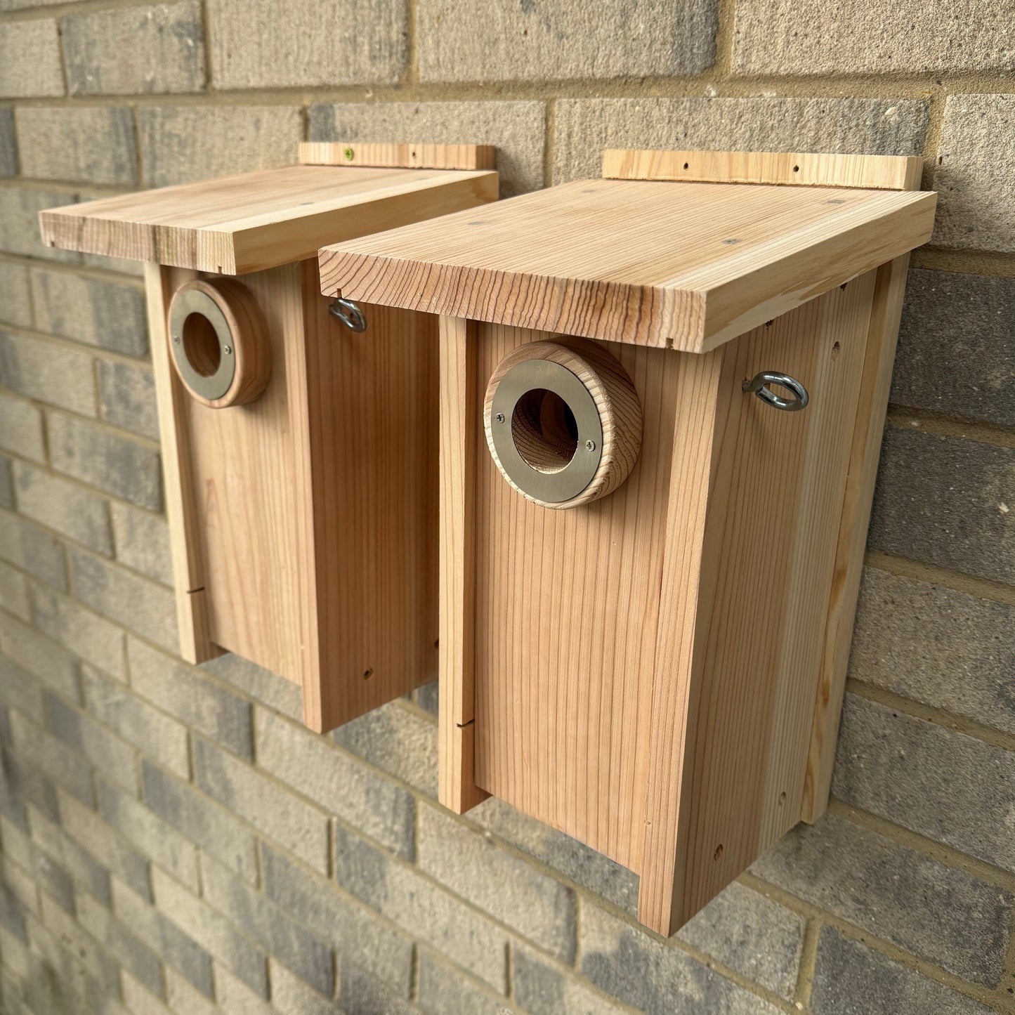 Premium Wooden Birdhouse Garden Nest Box (Set of 2)