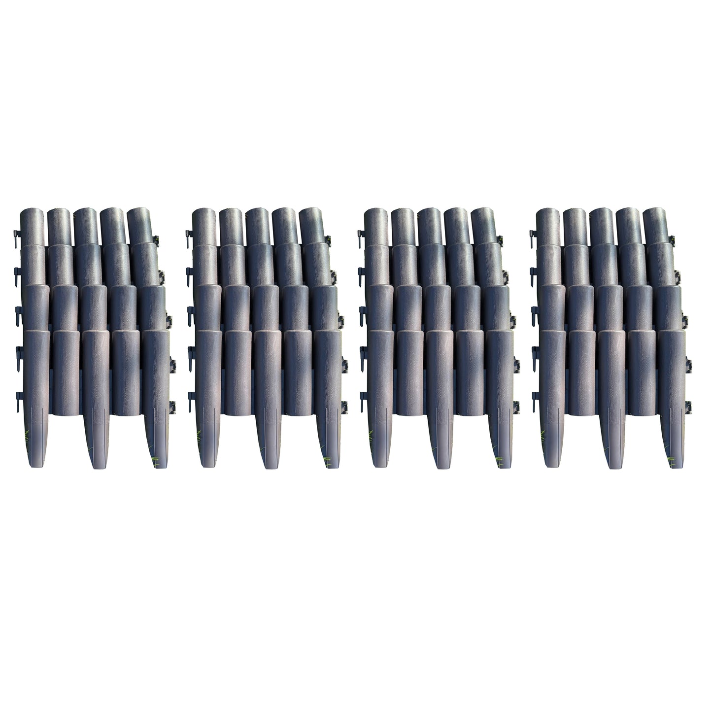 Plastic Log Roll Style Wood Effect Garden Lawn Edging (27.5cm x 24cm) - 16 Panels