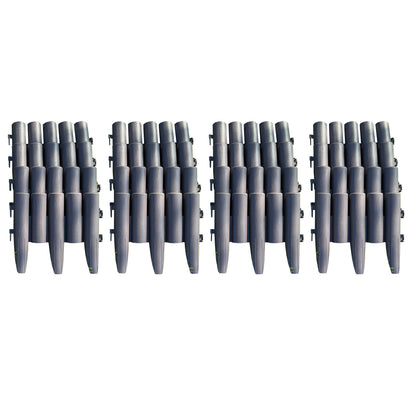 Plastic Log Roll Style Wood Effect Garden Lawn Edging (27.5cm x 24cm) - 16 Panels