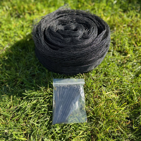 Protective Garden Fruit Cage Netting with 100 Cable Ties (20m x 2m)