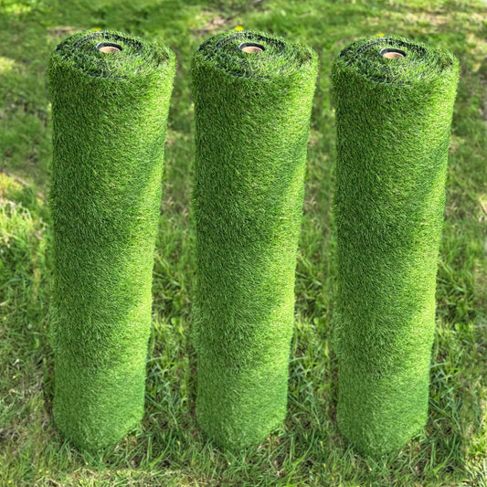 20mm Pile Artificial Lawn Grass (4m x 1m) - Pack of 3