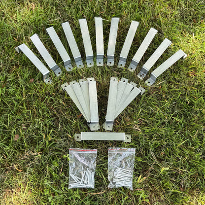 Fence Panel Security Bracket Set (20 Pack) Galvanized Steel Post Clips