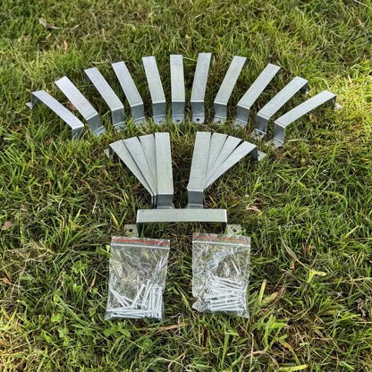 Fence Panel Security Bracket Set (20 Pack) Galvanized Steel Post Clips