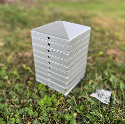 Galvanized Steel Pyramid Shape Fence Post Caps (Pack of 10)