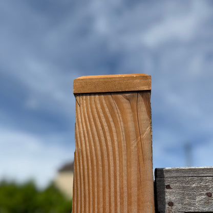 Wooden Fence Post Square Finial Caps (Pack of 4)