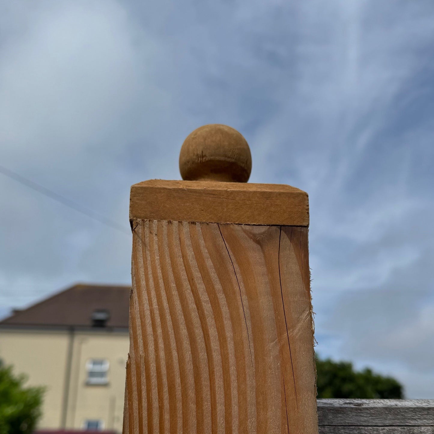 Wooden Fence Post Finial Ball Caps (Pack of 4)