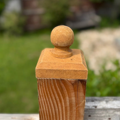 Wooden Fence Post Finial Ball Caps (Pack of 4)