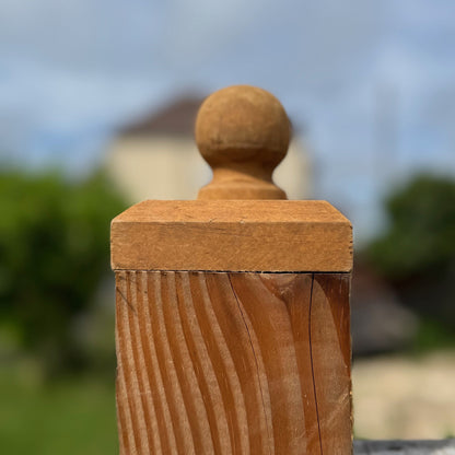Wooden Fence Post Finial Ball Caps (Pack of 4)