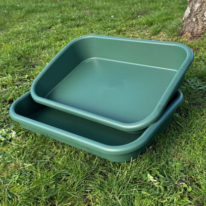Large Green Plastic Garden & Greenhouse Potting Tray - Pack of 2