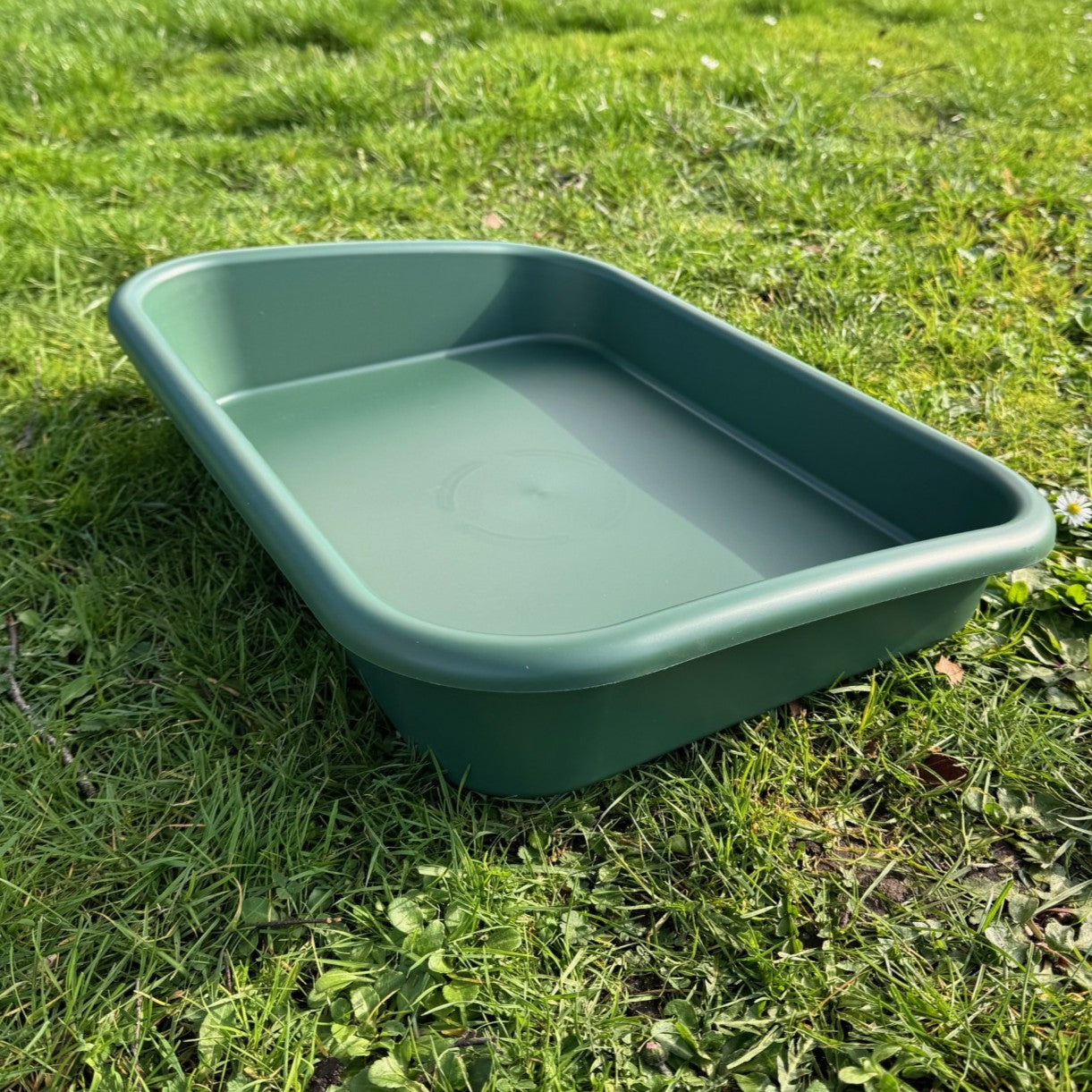 Large Green Plastic Garden & Greenhouse Potting Tray - Pack of 2