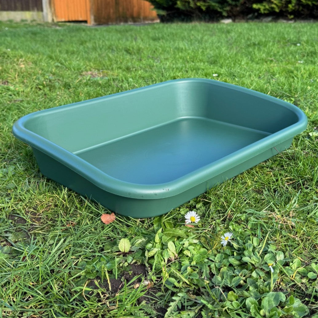 Large Green Plastic Garden & Greenhouse Potting Tray - Pack of 2