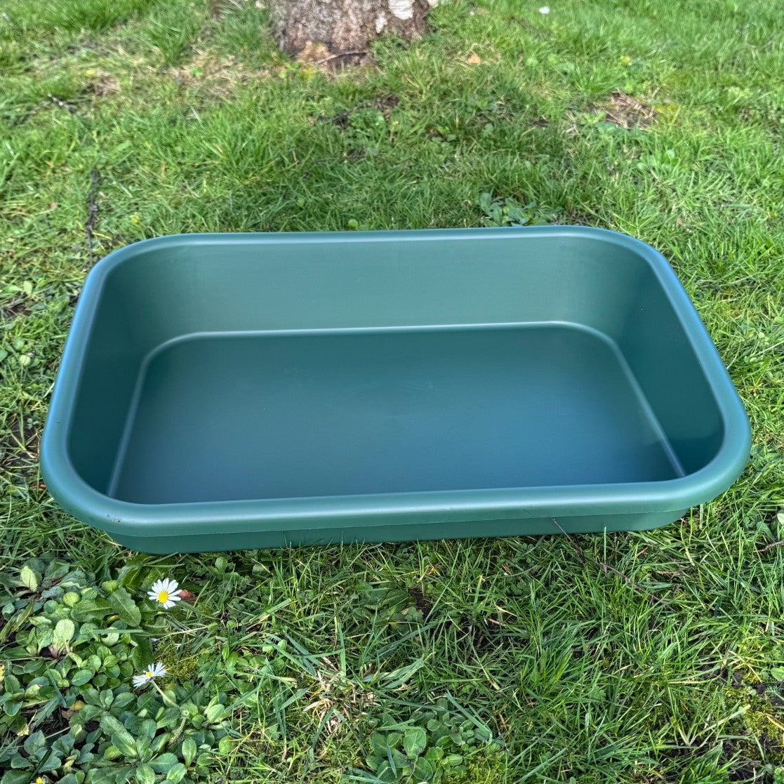 Large Green Plastic Garden & Greenhouse Potting Tray - Pack of 2