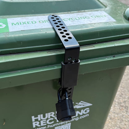 Wheelie Bin Metal Security Strap Lock with Padlock