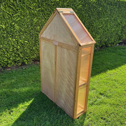 Wooden Framed Polycarbonate Apex Growhouse Mini Greenhouse