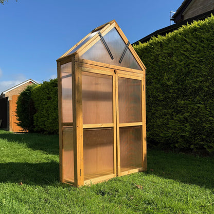 Wooden Framed Polycarbonate Apex Growhouse Mini Greenhouse