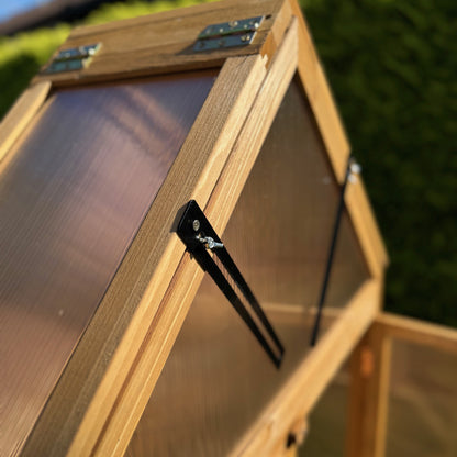Wooden Framed Polycarbonate Apex Growhouse Mini Greenhouse