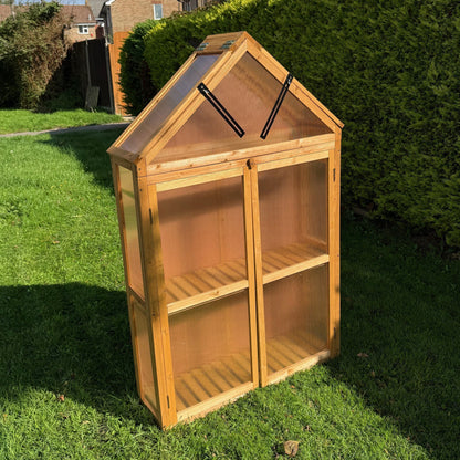 Wooden Framed Polycarbonate Apex Growhouse Mini Greenhouse