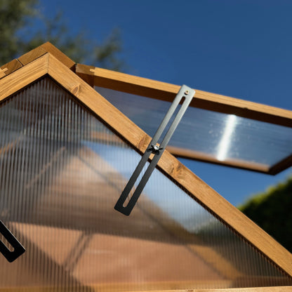 Wooden Framed Polycarbonate Apex Growhouse Mini Greenhouse