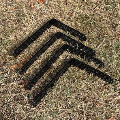 Steel Multi-Purpose Right Angle Brackets (21cm) - Pack of 4