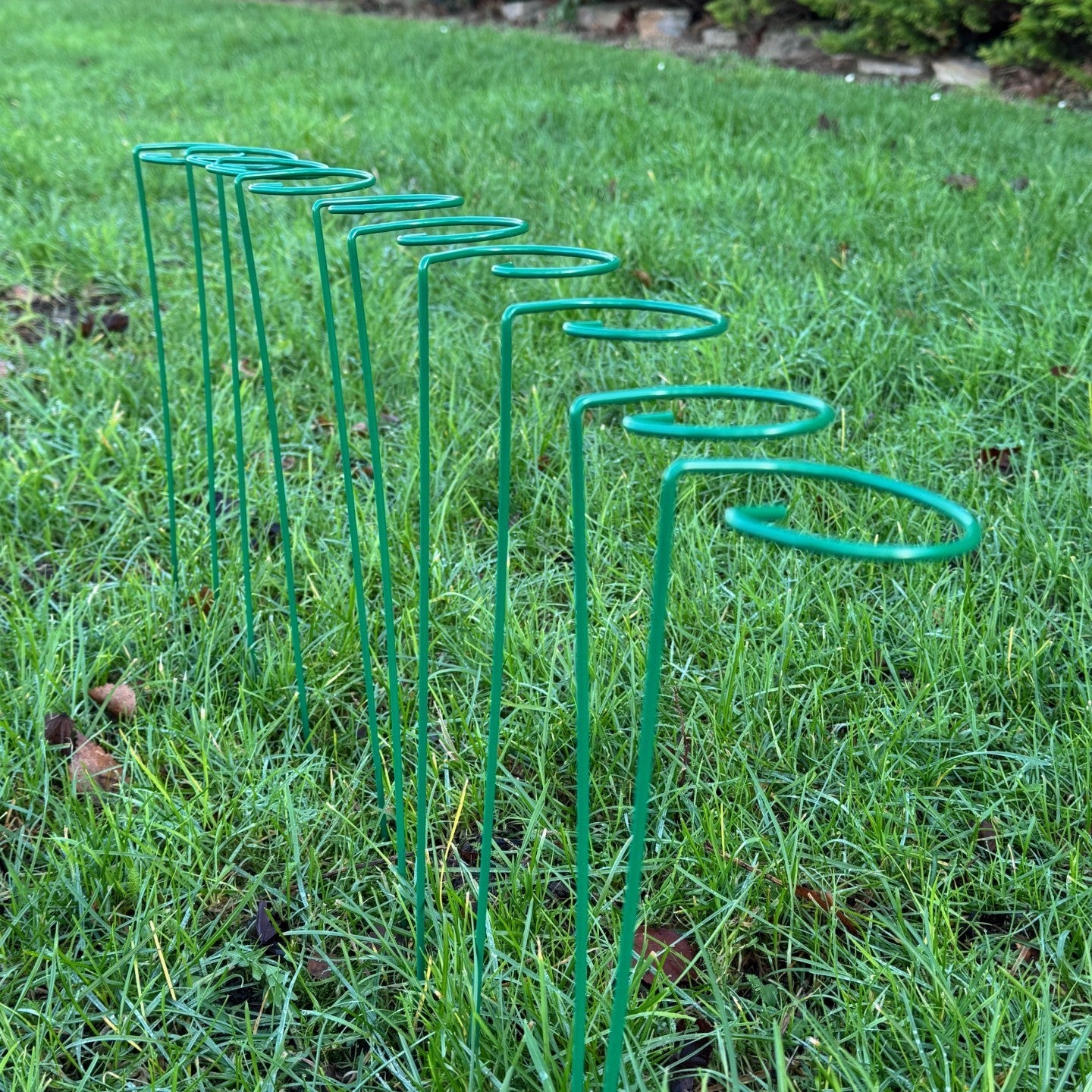 Garden Metal Plant Support Stakes (7cm x 40cm) - Pack of 10