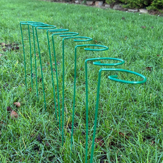 Garden Metal Plant Support Stakes (7cm x 40cm) - Pack of 10