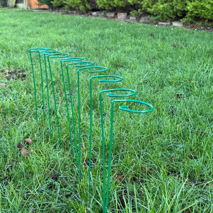 Garden Metal Plant Support Stakes (7cm x 40cm) - Pack of 10