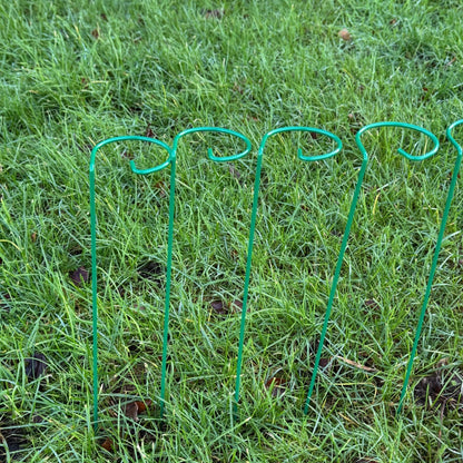 Garden Metal Plant Support Stakes (7cm x 40cm) - Pack of 10