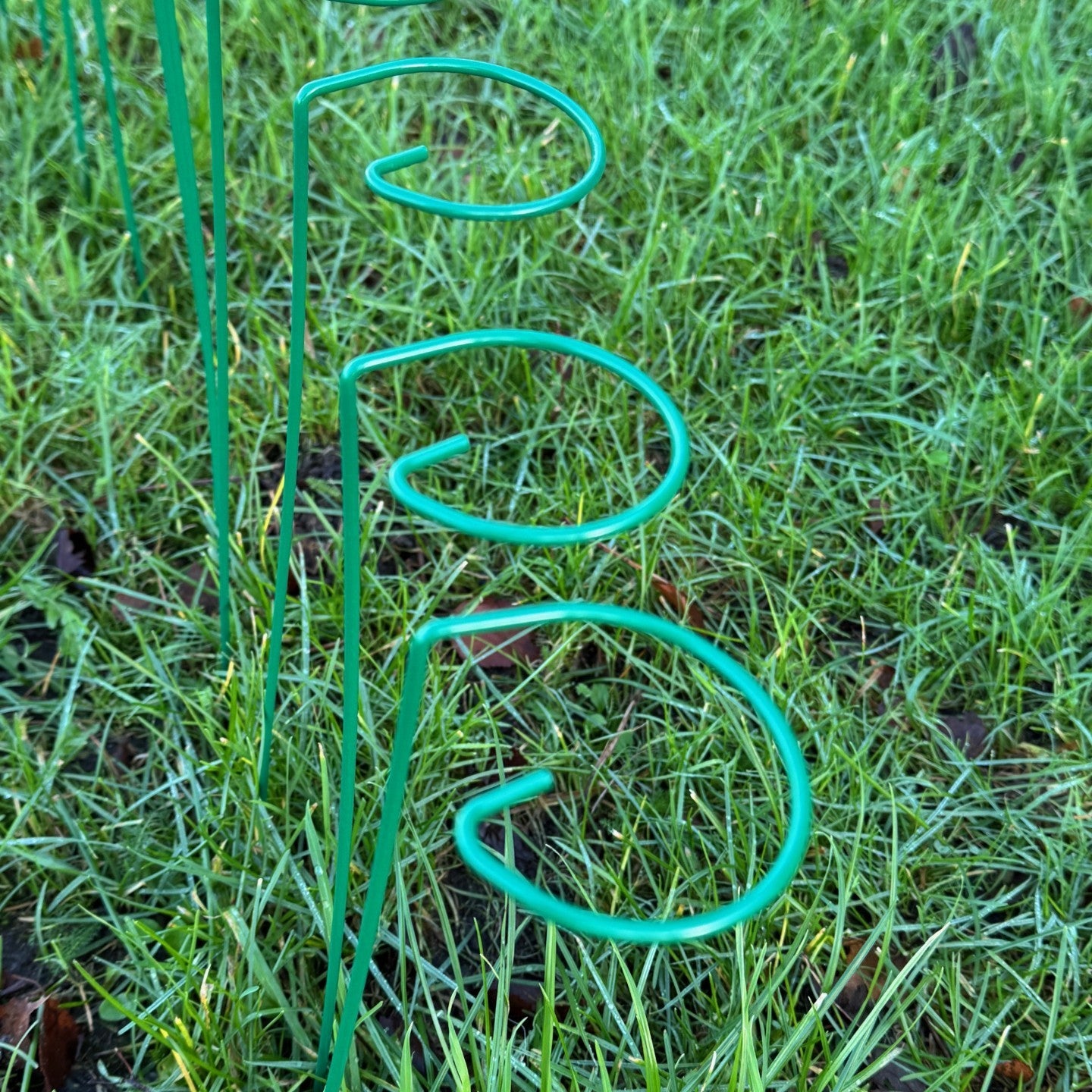 Garden Metal Plant Support Stakes (7cm x 40cm) - Pack of 10