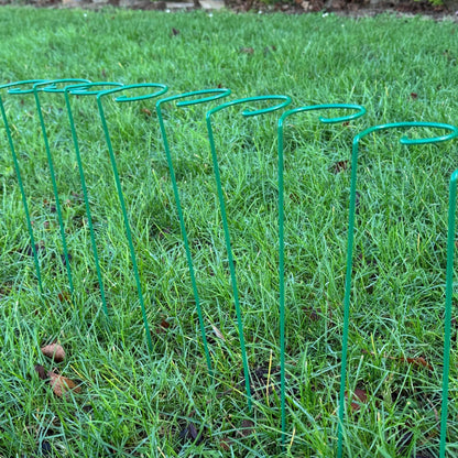 Garden Metal Plant Support Stakes (7cm x 40cm) - Pack of 10