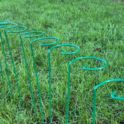 Garden Metal Plant Support Stakes (7cm x 40cm) - Pack of 10