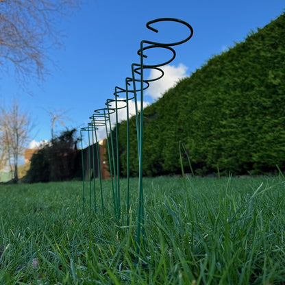 Garden Metal Plant Support Stakes (7cm x 40cm) - Pack of 10