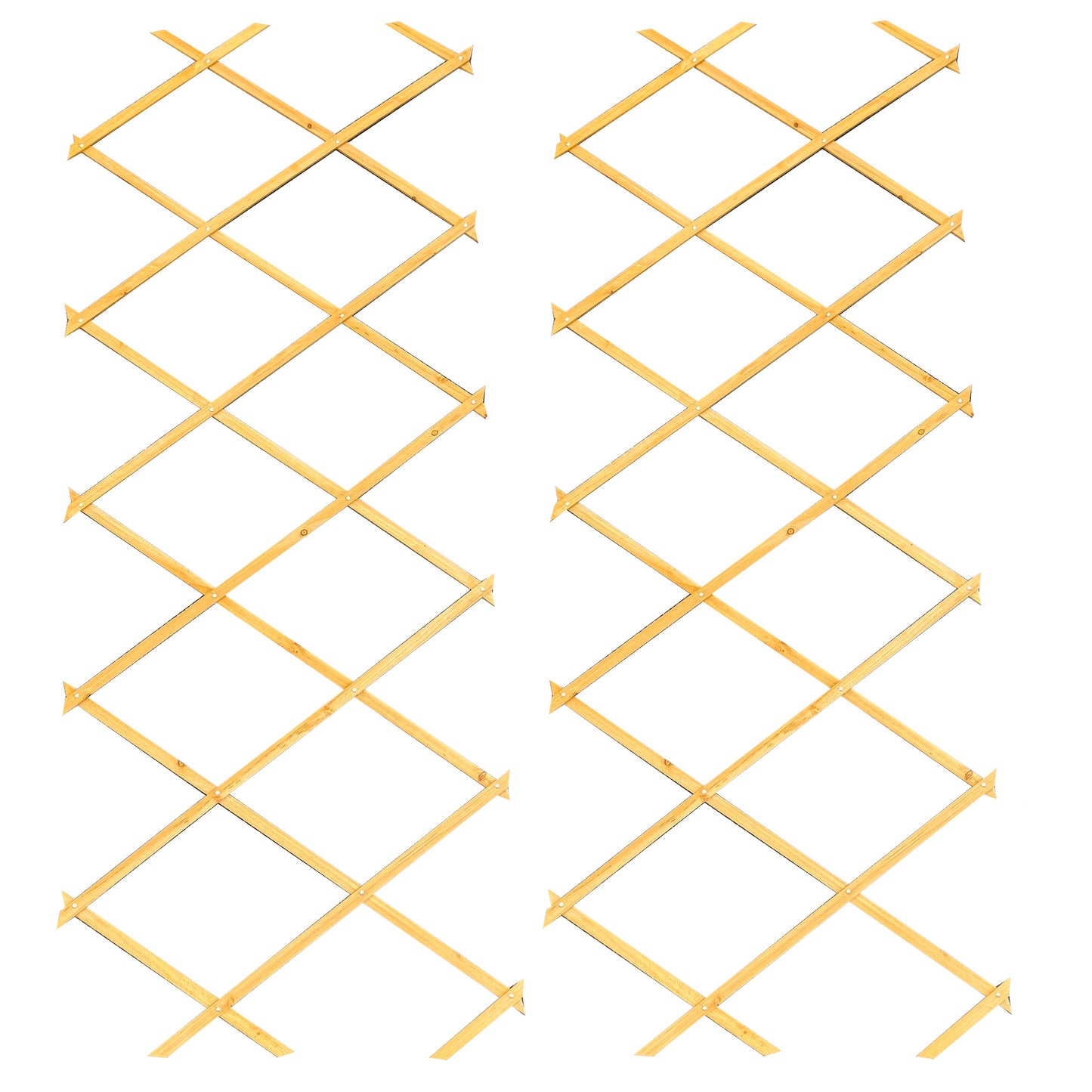 Expanding Wooden Garden Trellis (180cm x 60cm) -  Pack of 2